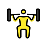 Persona che solleva pesi - OpenMoji