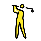 Persona che gioca a golf - OpenMoji
