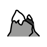 Montagna innevata - OpenMoji