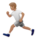 persona che corre: carnagione olivastra