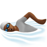 persona che nuota: carnagione abbastanza scura