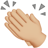 mani che applaudono: carnagione abbastanza chiara