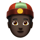 uomo con zucchetto cinese: carnagione scura