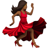 donna che balla: carnagione abbastanza scura