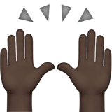 mani alzate: carnagione scura