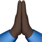 mani giunte: carnagione scura