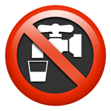 Simbolo di acqua non potabile