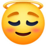 Faccina con sorriso e aureola - Facebook