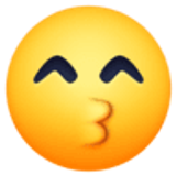 Faccina che bacia con occhi sorridenti - Facebook