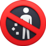 Simbolo del divieto di gettare rifiuti - Facebook