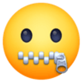 Faccina con bocca con cerniera - Facebook