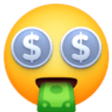 Faccina avida di denaro - Facebook