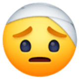 Faccina con la testa bendata - Facebook