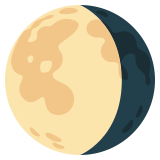 Luna gibbosa calante - Noto Color Emoji