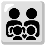 Famiglia: uomo, uomo, bambina e bambino - Noto Color Emoji