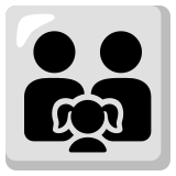 Famiglia: uomo, uomo e bambina - Noto Color Emoji