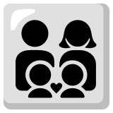 Famiglia: uomo, donna, bambino e bambino - Noto Color Emoji