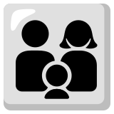 Famiglia: uomo, donna e bambino - Noto Color Emoji