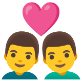 Coppia con cuore: uomo e uomo - Noto Color Emoji