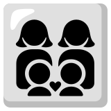 Famiglia: donna, donna, bambino e bambino - Noto Color Emoji