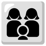 Famiglia: donna, donna e bambino - Noto Color Emoji