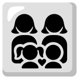 Famiglia: donna, donna, bambina e bambino - Noto Color Emoji