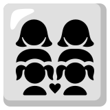 Famiglia: donna, donna, bambina e bambina - Noto Color Emoji