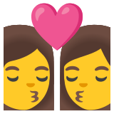 Bacio tra coppia: donna e donna - Noto Color Emoji