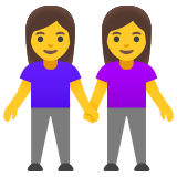 Due donne che si tengono per mano - Noto Color Emoji