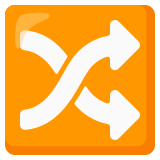 Pulsante di riproduzione casuale - Noto Color Emoji