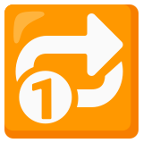 Pulsante di ripetizione della riproduzione di una traccia - Noto Color Emoji