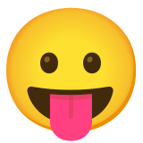 Faccina che mostra la lingua - Noto Color Emoji
