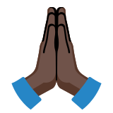 Mani giunte: carnagione scura - Noto Color Emoji