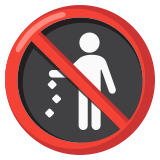 Simbolo del divieto di gettare rifiuti - Noto Color Emoji