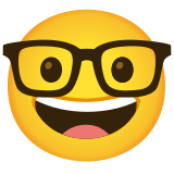 Faccina nerd - Noto Color Emoji