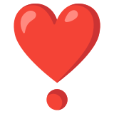 Punto esclamativo a cuore - Noto Color Emoji
