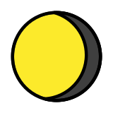 Luna gibbosa calante - OpenMoji