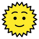 Faccina sole - OpenMoji