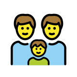Famiglia: uomo, uomo e bambino - OpenMoji