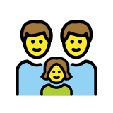 Famiglia: uomo, uomo e bambina - OpenMoji
