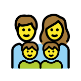 Famiglia: uomo, donna, bambino e bambino - OpenMoji