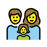 Famiglia: uomo, donna e bambina - OpenMoji