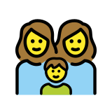 Famiglia: donna, donna e bambino - OpenMoji