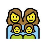Famiglia: donna, donna, bambina e bambina - OpenMoji