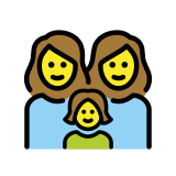Famiglia: donna, donna e bambina - OpenMoji