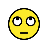 Faccina con occhi al cielo - OpenMoji