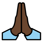 Mani giunte: carnagione scura - OpenMoji