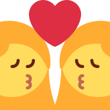 Bacio tra coppia: donna e donna - Twitter / X