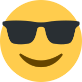 Faccina con sorriso e occhiali da sole - Twitter / X