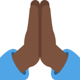 Mani giunte: carnagione scura - Twitter / X